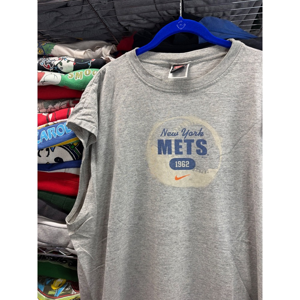Nike Team New York Mets 1962 Sleeveless Graphic T-Shirt Mens XXL Gray Muscle Tee